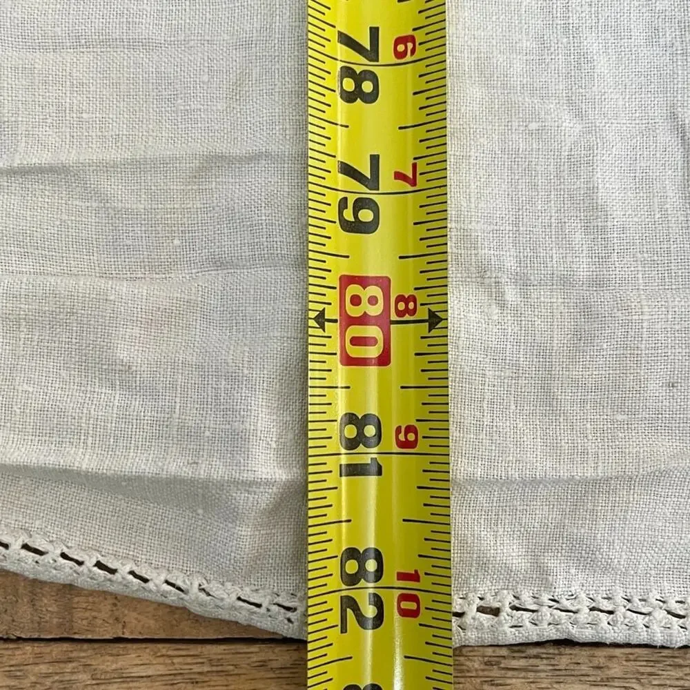 Vintage Linen Madeira Cut Out Floral Design Tablecloth 82